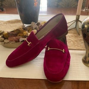 Sam Edelman Magenta Velvet Flats
